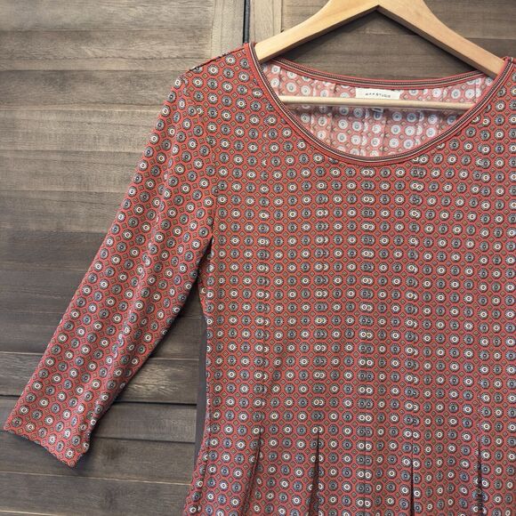 Max Studio Boho Modest Preppy Church ALine Dress‎ Size XS Stretch 3/4 Sleeves - Picture 4 of 14